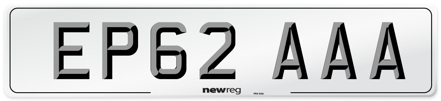 EP62 AAA Number Plate from New Reg